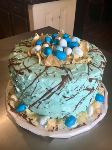 Blue Frosted Cake