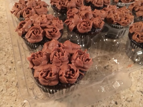 Chocolate Flower Cupcakes