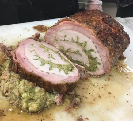 Stuffed Pork Loin Sliced